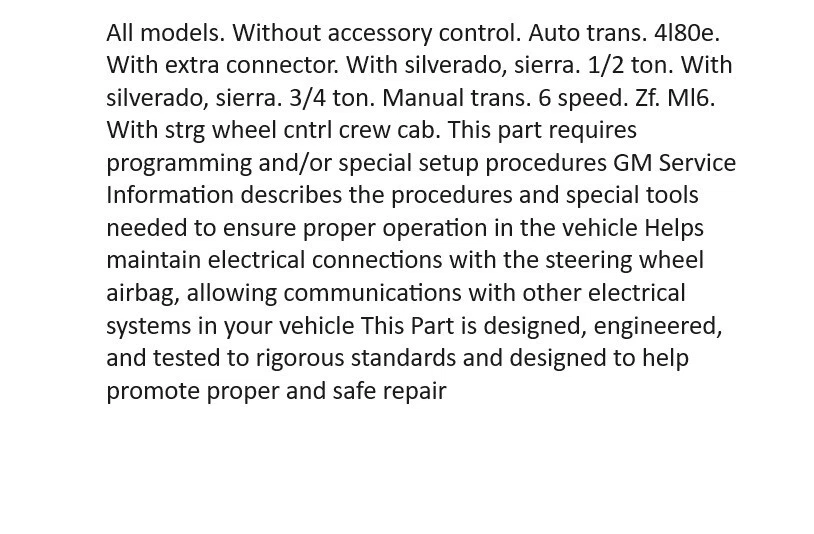 26101828 Clock Spring Fit Chevy Silverado 1500 2500 3500 Sierra 3500 GMC - Image 3 of 4