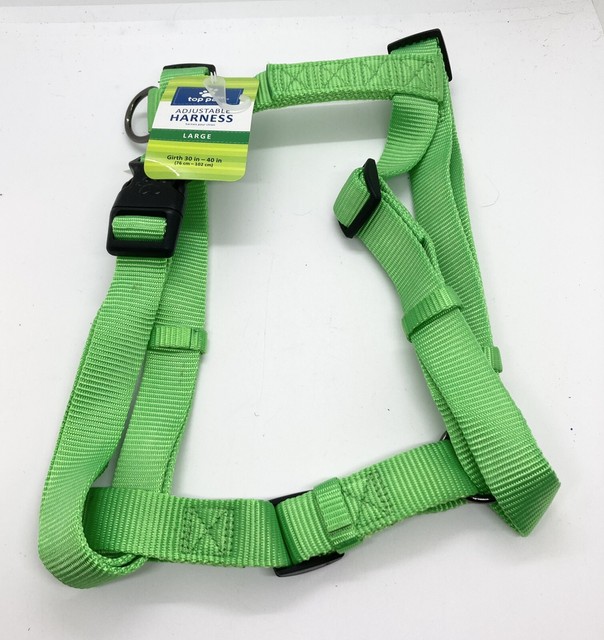 Top Paw Adjustable Gunmetal & Lime Stepin Harness Sz Large for sale