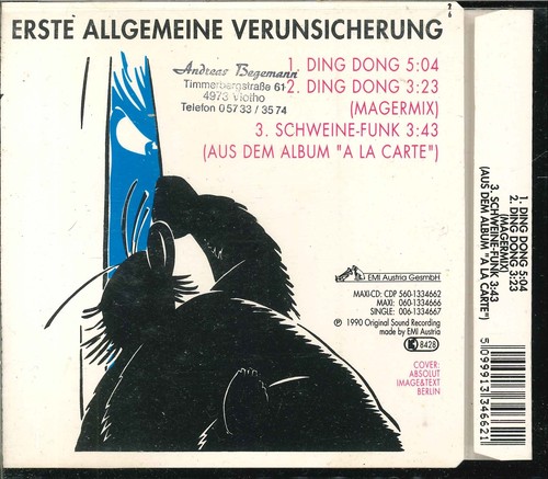 ERSTE ALLGEMEINE VERUNSICHERUNG (EAV) "Ding Dong" CD Maxi-Single - Bild 2 von 2