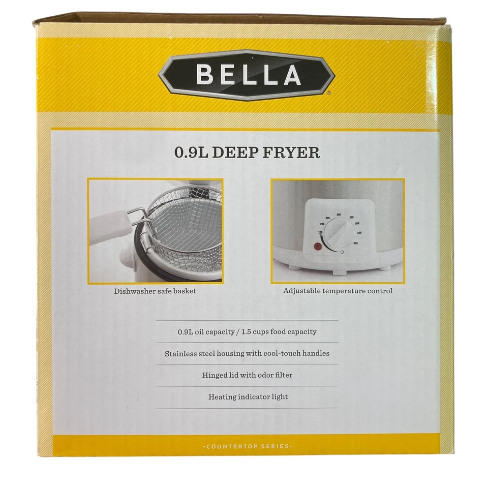 Freidora BELLA 0,9 L acero inoxidable tamaño apartamento encimera serie 1,5 tazas Foto 3 de 4