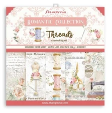 Stamperia Romantic THREADS 12x12 Paper Pad 10 Double Sided Scrapbook SBBL88