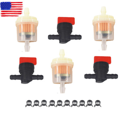 3 x 1/4''Inline Gas Fuel Cut off Shut Off Valve For Briggs&Stratton 494768 698183