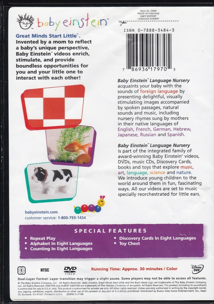 Baby Einstein: Language Nursery Ages 0-3 Years (DVD, 2002