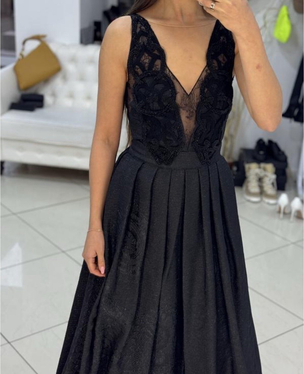 Zuhair Murad Lace maxi dress Black Gown Luxury Sleeveless Sz 40 S 4 Uk 8 |  eBay