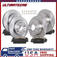 Front & Rear Rotors Brake Pads For Chevy Silverado GMC Sierra 1500 Tahoe Yukon