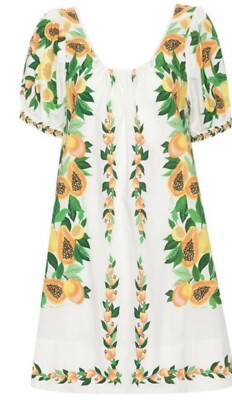 knee length dresses for ladies Farm Rio Papaya Salad Scarf Mini Dress main image 1