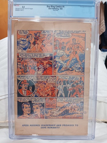 Key Ring Comics #1: Greg Gilday (1941, Golden Age) CGC Graded (3.5 ...