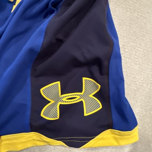 Boy's UNDER ARMOUR Blue Loose HeatGear Athletic Shorts Youth Medium YM Logo - Picture 5 of 6