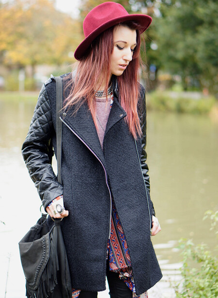 Winter jacket with leather sleeves 2025 Winter jacket with leather sleeves 2025