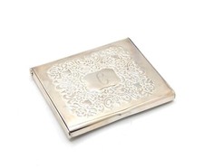 Vintage Godinger Silver plated C Monogram Small Photo Album Case Book Little