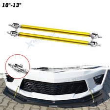 Pair Aggressive Car Bumper Lip Splitter Diffuser Strut Rod Tie Bars For Chevy