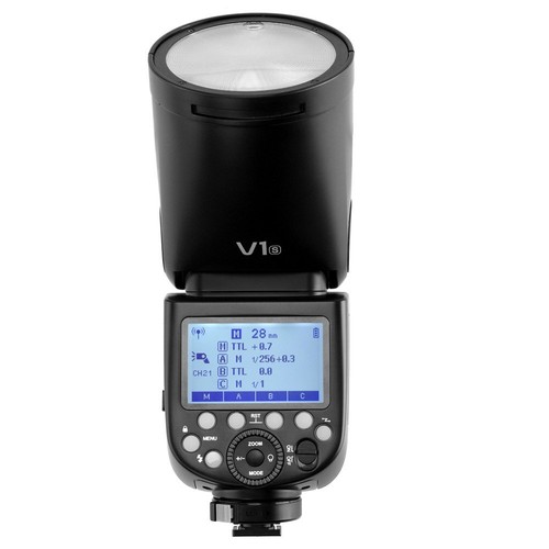 Godox V1S 2.4G TTL 1/8000 HSS Round Head Speedlite+95CM Grid Softbox Stand Kit - Picture 3 of 12