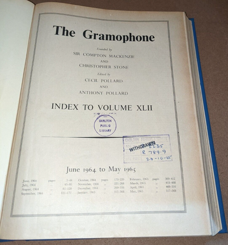 The Gramophone Volume 43: June 1964-May 1965 - Bound Set - Picture 3 of 4