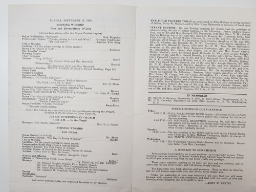 1943 Mount Vernon Methodist Church Easter Program Choir Postcards Real Photo - Picture 9 of 18