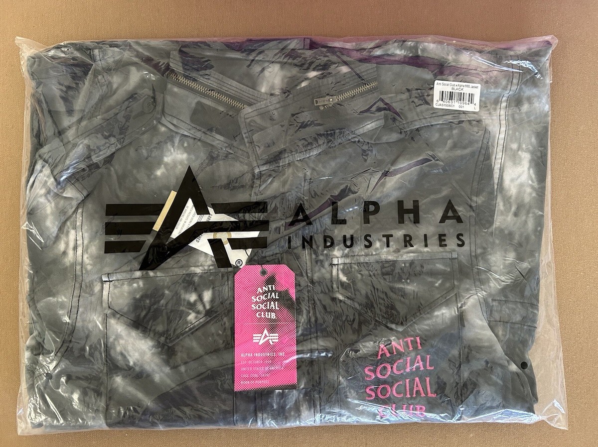 レア ANTI SOCIAL SOCIAL CLUB × ALPHA M-65 Authentic Anti Social Social Club x Alpha Industries M-65