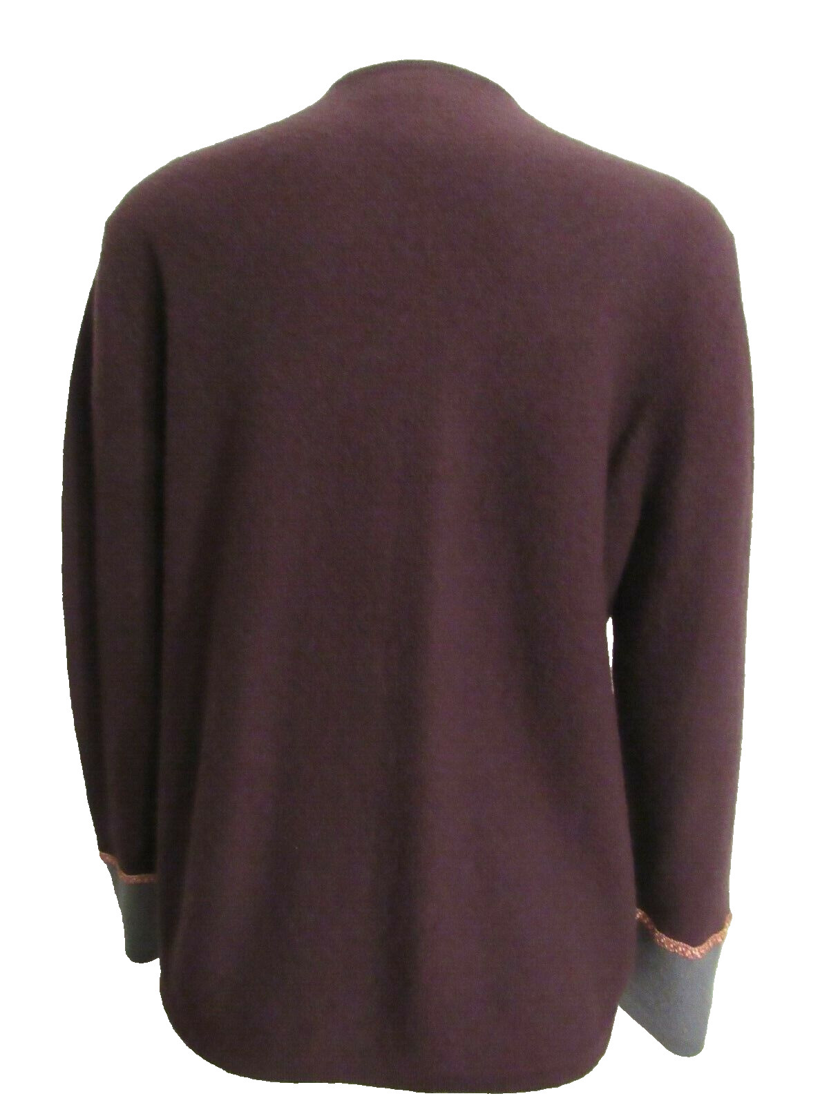 KORET Petite Brown Button Down LS Patchwork Cardi… - image 4