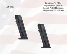LOT of 2 Beretta APX Replacement 9mm 10rd Pistol Handgun Magazine - JMAPX109
