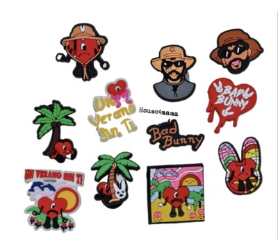 Set of 11 Bad Bunny Shoe Charms- Compatible with USA SELLER