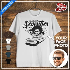 Personalized Retro 70's Hair T-shirt, Gifts for Him Shirt, Fathers Day Gift Tee