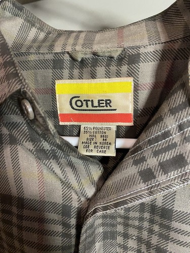 Vintage Cotler Langarm Flanell Hemd Made in Korea Größe M - Bild 2 von 7