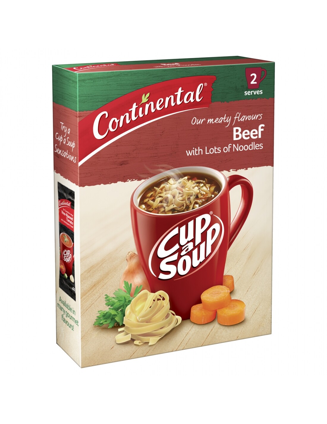 (2 serves) Continental cup a soup - lots-a-noodles beef 59g (9300667014725)