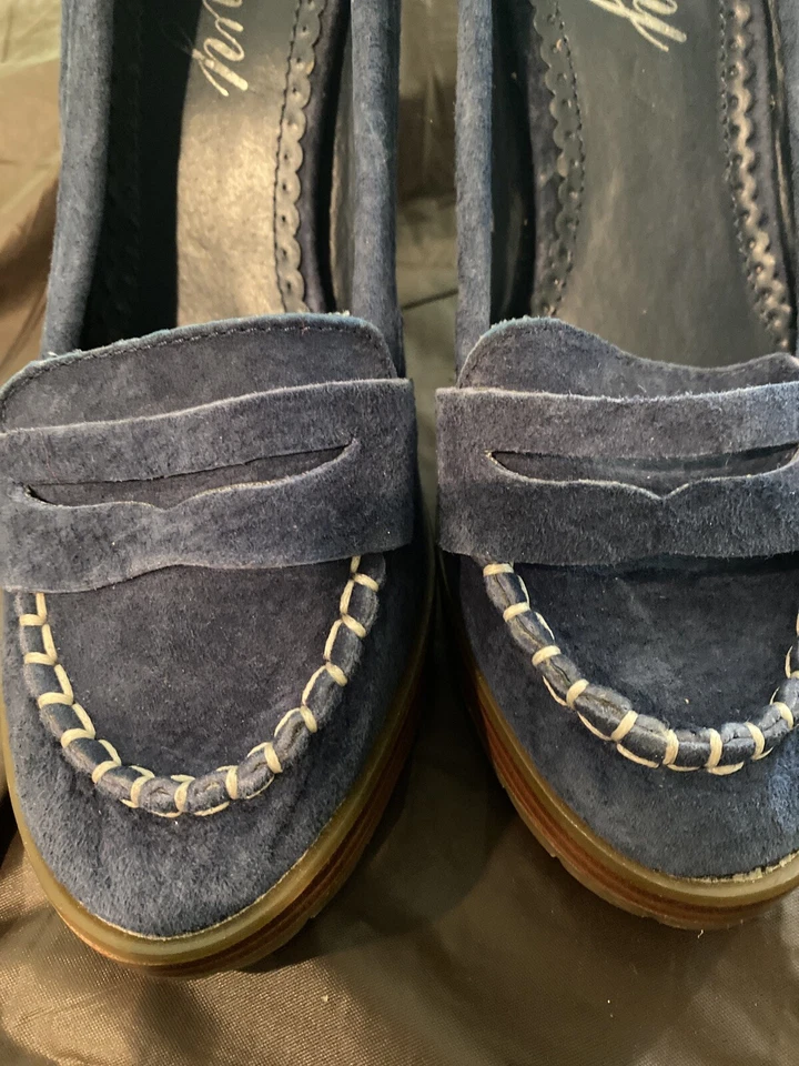 Zapatos de salón ENVY Penny mocasines de gamuza azul para mujer - talla 9  Foto 4 de 4
