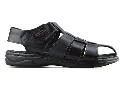 Mens Leather Walking Touch Strap Summer Beach Mules Gladiator Sandals Shoes Size - Picture 9 of 26