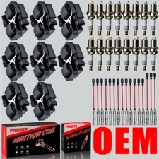 Brand 8X OEM Ignition Coil & Spark Plug & Wire For Mercedes-Benz E430 S500 UF359