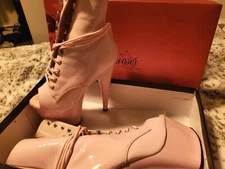 Pleaser, Adore-1021 pink platform heels; size 6