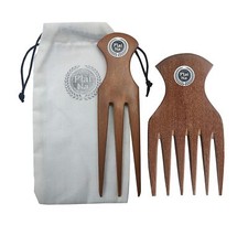 Comb for African Hair Wooden Comb Afro Pick Set for Women Wide Teeth Pick, Prong