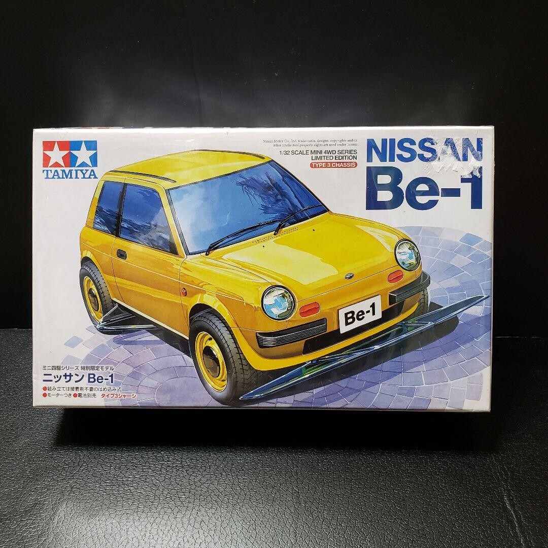 Tamiya 1/32 Mini 4WD Kit Type 3 Chassis Nissan Be-1 yellow Tamiya 1/32 Mini 4WD Kit Type 3 Chassis Nissan Be-1 yellow
