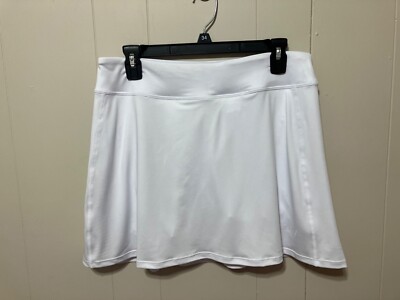 Women's NEW!! ''Baleaf'' White Polyester Stretch Pull On Casual Tennis Skort Large