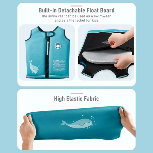 Mambobaby Non-inflatable  Swim Vest  Jackets for Kids Boys Girls W8U6 - Picture 6 of 11