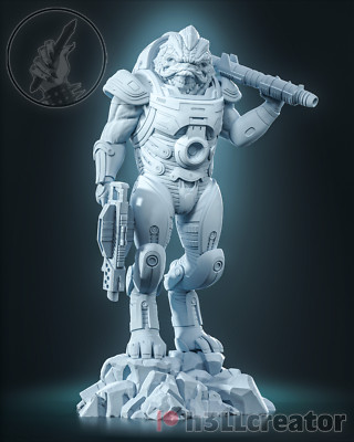 Grunt Mass Effect Statue Resin 3D gedruckt DIY Modellbausatz 