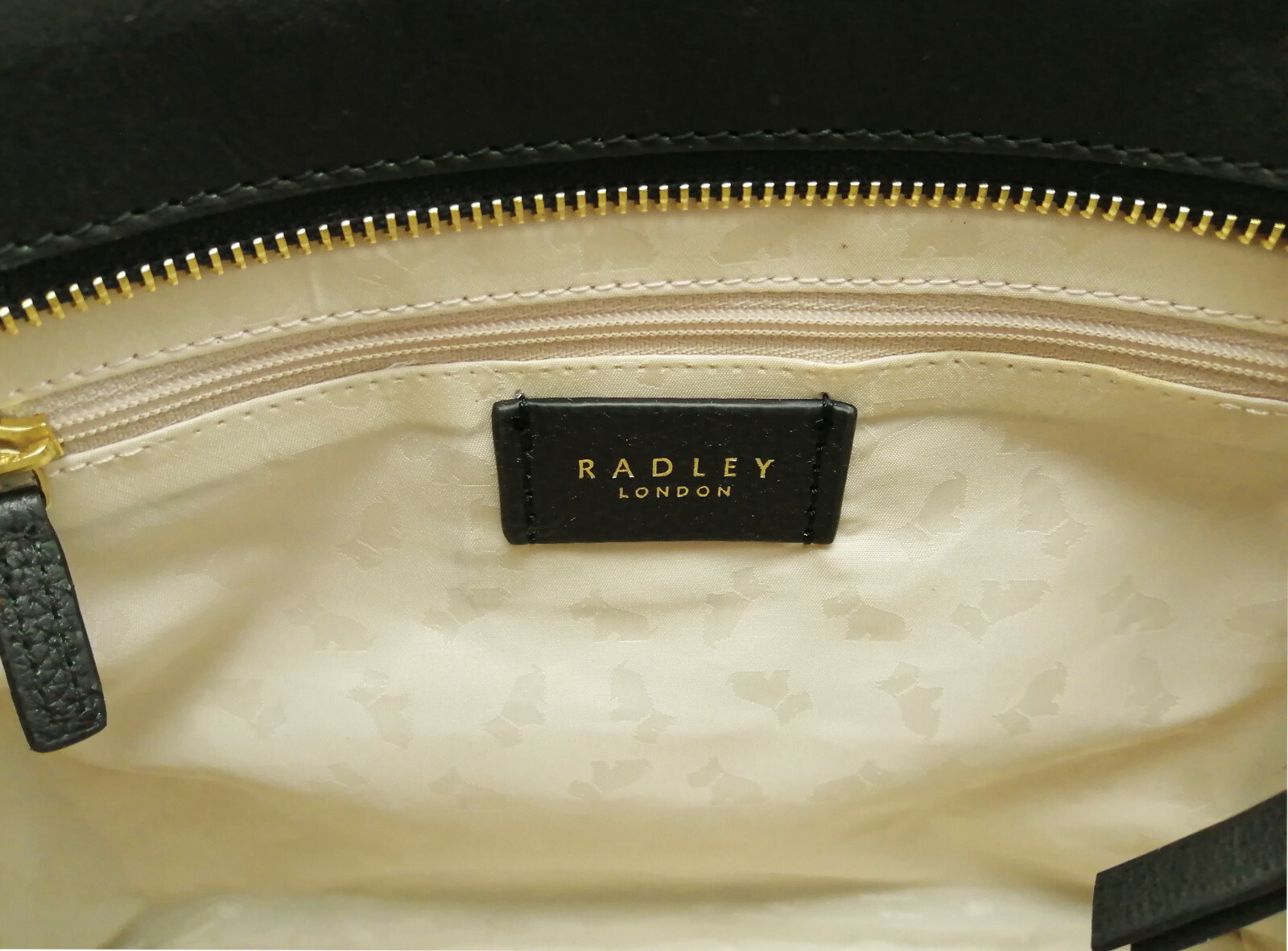 Radley Crossbody Shoulder Bag Black Medium Zip Top Leather Brompton