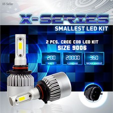 200w 20000lm Cree Led 6000k White Headlight Conversion Kit Pair - 9006 Hb4 C