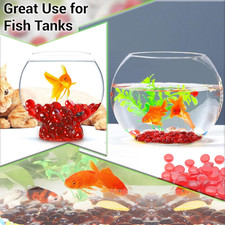 1LB Red Glass Pebbles for Vase Fillers, Aquarium Gravel, Decorative Stones fo...