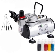 Timbertech Airbrush Compressor AS18-2K And Paint
