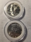 1964-P-1964D Silver Kennedy Half Dollar Mint State 2 coin 90% Capsule-$1.00 face