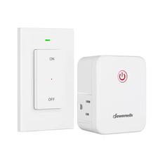 Indoor Remote Control Outlet Switch Set, White