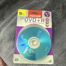Maxell DVD R 5 Pack 4.7GB 16x 120min Recordable Color Card Packaging