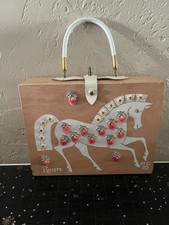 RARE Vintage Enid Collins of Texas 1965 ROAN Horse Box Bag