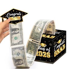 Class of 2026 Graduation Money Box Black Cash Holder for High School College