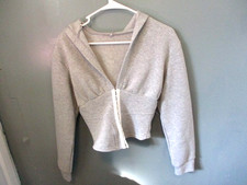 GRAY WOMEN'S HOODIE SIZE M WITH HOOK-EYE CLOSURE