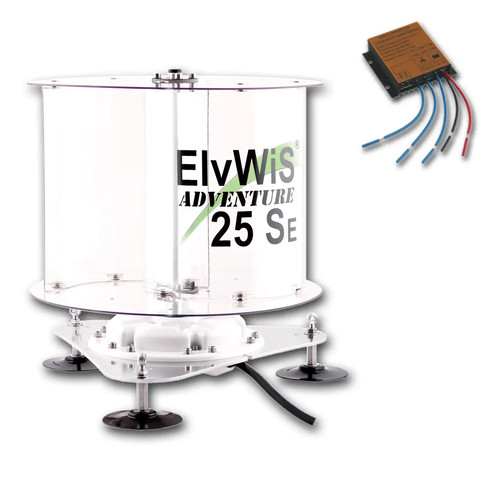 Mini Windgenerator vertikal 50 W ElvWiS 12V 24V Camping Klein-Windrad zerlegbar - Picture 12 of 12
