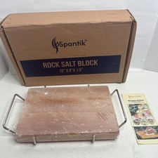 Himalayan Salt Block 12x8x1.5  with Tray   Natural Grilling, Seasoning  Serving