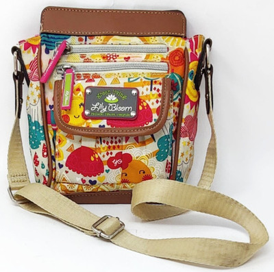 Green Living Lily Bloom Crossbody Bag Reduce, Reuse, Recycle
