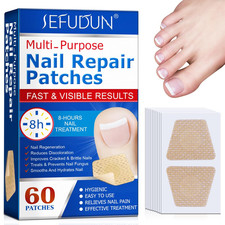 Muti-Purpose Nail Repair Patches, 60 Pcs Overnight Nail Repair Treatment for Nai