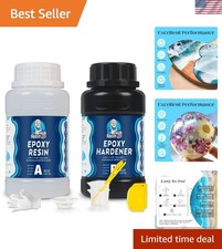 Crystal Clear 16oz Epoxy Resin Kit - Self-Leveling No Yellowing Finish