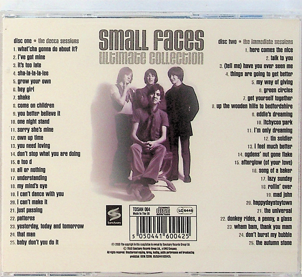 Small Faces -The Ultimate Collection 2-CD -NEW (Best Of/Greatest Hits) 60s Mod - Image 2 of 2